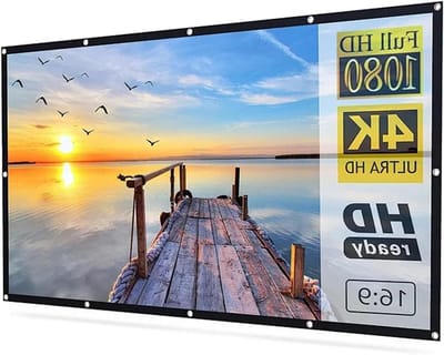 Projectiescherm - Draagbaar Scherm - Filmavonden Buiten - Kreukvrij Polyester - 200 inch - Wit