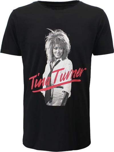 Tina Turner Photo Pose Red Logo T-Shirt - Officiële Merchandise - S
