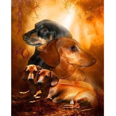 Point de croix strass rond diamant broderie peinture animale couture mosaïque décor à la maison 20X30CM orange