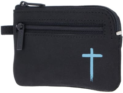 oxmox sleutelgeval New Cryptan Keyholder Freedom Cross Print Cyan Black zwart