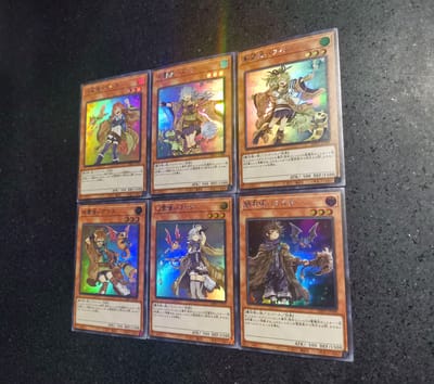 Mooie 6 stuks doe-het-zelf Yu-Gi-Oh! Hiita de Vuurbeheerser Wynn de Windbeheerser Zelfbeheersing Verzamel Handtekening Ruil Flash Card Anime Cartoon black