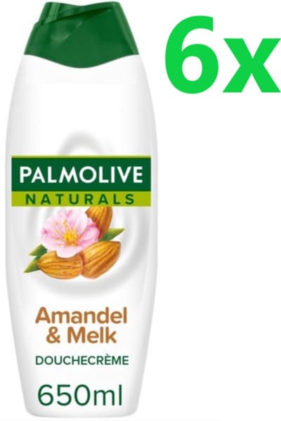 Palmolive Naturals - Douchegel - Amandel & melk - 6 x 650 ml - Voordeelverpakking