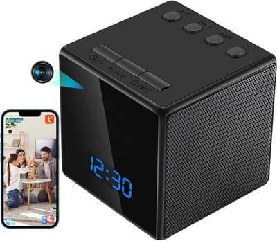 Verborgen Spionagecamera met Nachtzicht en Bluetooth Luidspreker – 1080p HD Draadloze Mini-camera voor Beveiliging