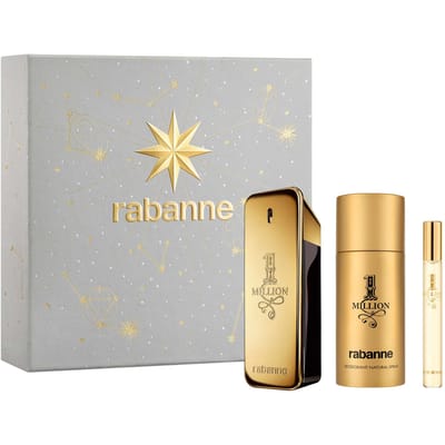 Parfumset voor Heren Paco Rabanne 1 MILLION 3 Onderdelen