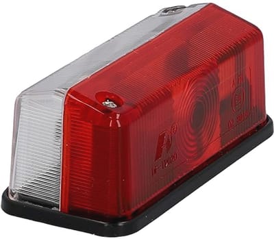 Contourlamp Rood/Wit voor Caravans en Aanhangwagens - 12V Zijmarkeringslicht