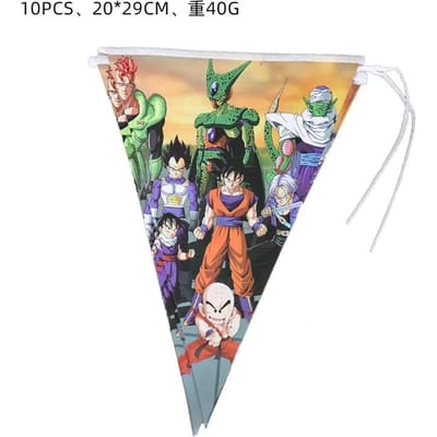 Dragon Ball Gelukkige Verjaardag Decoratieset Tafelkleed Bord Servet Beker Taartdecor Feestmuts Babyborrel Dragon Ball Feestartikelen