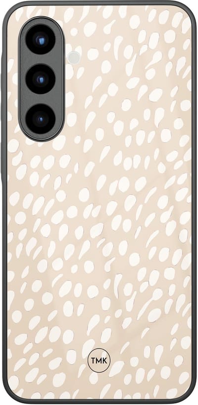 Hoesje geschikt voor Samsung Galaxy A57 - Sand dots - Multi - TPU luxe case (glossy toplaag) - Print - Hardcase backcover zwart