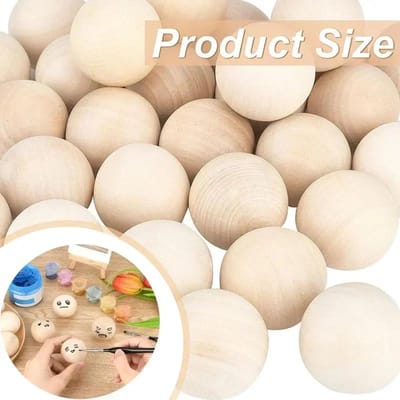 10-40mm Natuurlijke Ronde Houten Bal Onbewerkt Hardhout Knutselbal Decoratieve Houten Bal Zonder Gaten Geschikt voor Handmatige DIY beige