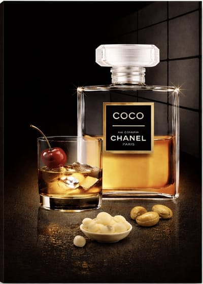 Coco chanel new style schilderij op plexiglas 60x90cm