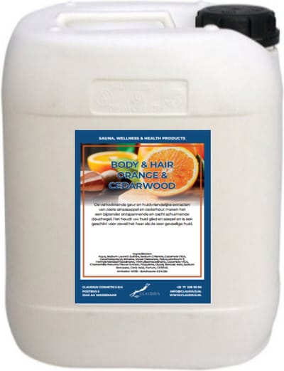Body & Hair Sweet Orange & Cedarwood - 10 Liter - 2 in 1 voor lichaam en haar