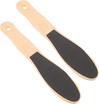 Voetvijl Set - Huidverwijderaar Hamer - Voetverzorging Thuis - Dubbele Werkzijde - 23 cm Lengte - Houtkleur