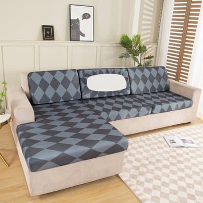 1 /2 /3 /4 Zitbankkussen Kussenovertrekken Bank Zitkussenhoezen Antislip Meubilairbeschermer Vervanging voor individuele kussens 45X45cm pillowcase gray