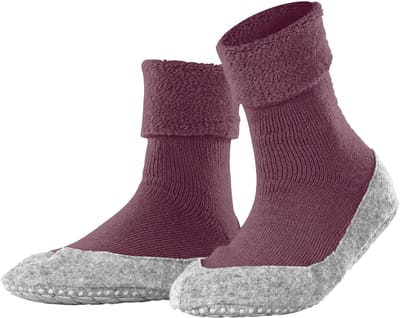 FALKE Cosyshoe Noppen op de zool wol huissokken dames roze - maat 37-38