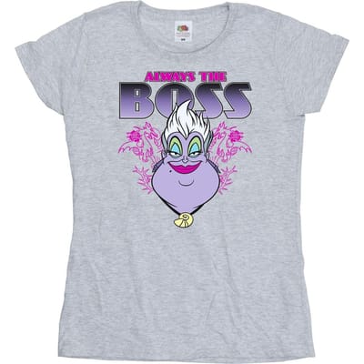 Disney Dames/Dames De Kleine Zeemeermin Ursula Mama Is De Baas Katoenen T-Shirt (Sportgrijs)