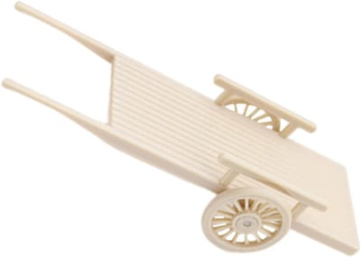 Miniatuur Landbouwmodel - Mini Kiepwagen - Poppenhuis Decoratie - Handgepolijst Realistisch - 145 cm - Beige