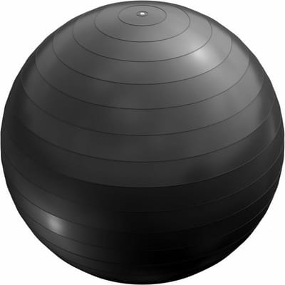 Gorilla Sports Fitnessbal Ø 55 cm - incl. Pomp - Gym bal - Yoga - Belastbaar tot 500 kg - Zwart