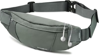 Verstelbare Heuptas voor Heren en Dames - Waterafstotend Jogging Tas met Koptelefoongat