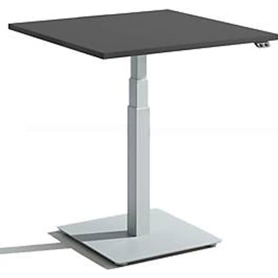 Schäfer Shop Select Monokolom-bijzettafel Start Off, elektrisch in hoogte verstelbaar, B 800 x D 800 mm, grafiet