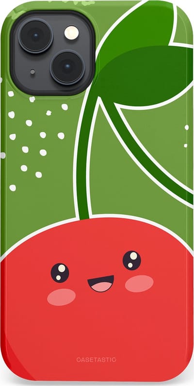 Casetastic Hoesje Geschikt voor Apple iPhone 14 Plus Magsafe - Stijlvolle Beschermende Duo-layer Case - Kersenkus