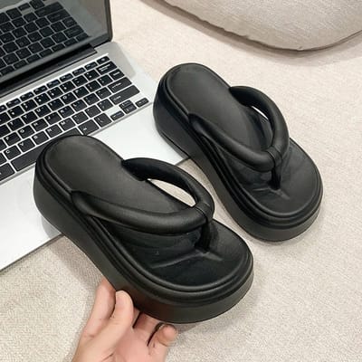 Dames Slippers maat 38 met Dikke Zool – Antislip Zomerslippers, Comfortabele Pantoffels & Slijtvaste Schoenen voor Thuis, Tuin en Strand