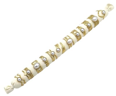 Ringenset - ringen - set van 12 - verstelbaar - one size - parels - accessoire - sieraad - handsieraad - hip - trendy - tijdloos - cadeau - geschenk - feest - vrouwen - dames