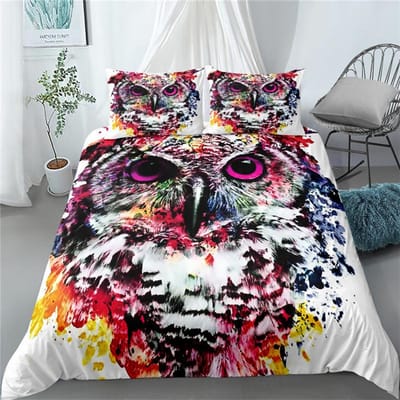 Ensemble Housse de Couette Vintage Rouille Persan King Queen Twin Lit Simple Ensemble en Lin 135x200cm