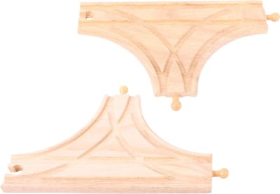 Bigjigs Wooden Rails - T-junction 2 pcs.