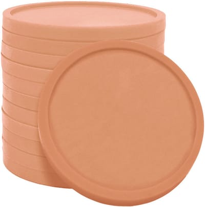 CombiCraft blanco gerecycled plastic munten 29mm pasteloranje - per 100 stuks
