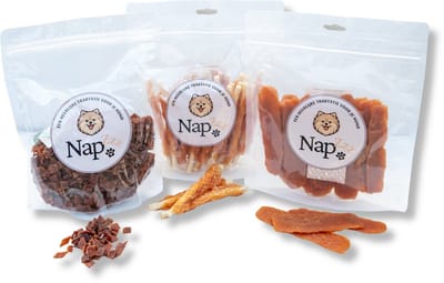 NapZZZ Hondensnack – Kip Combi – Mix – Collageen Bar Kip/Kipstick/Kip Trainers