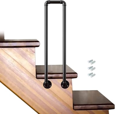 Trap Baluster - Verticale Staander - Buiten Trap Versieren - Zijde Gemonteerd - 60cm Hoog - Zwart