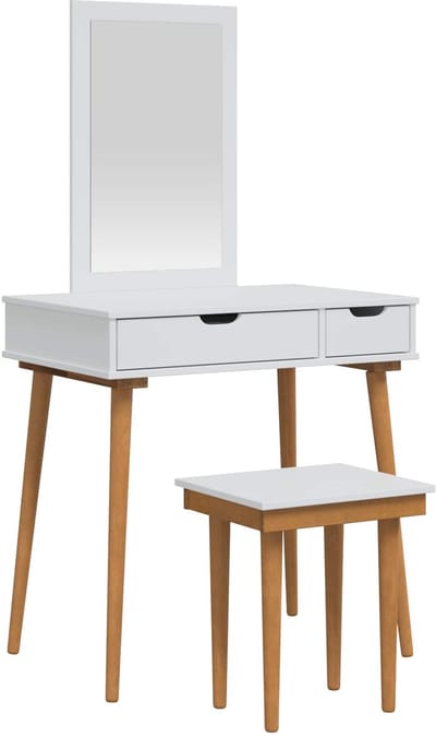 vidaXL - Kaptafelset - FAUSKE - 3 - st - Wit - 76 - x - 50 - x - 143 - cm