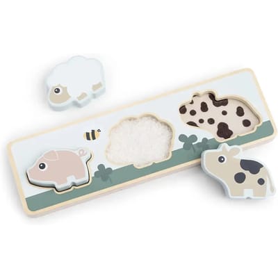 Done By Deer sensorische puzzel Tiny Farm Multi unisex