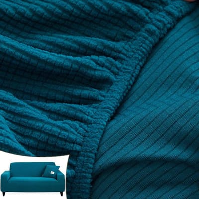 Housse de canapé d'angle élastique Jacquard Polaire Simple Housse de canapé Forme en L Housse de canapé Housse de banc Ensembles 1 /2 /3 /4 places Housse de protection 2-seat 145-185cm