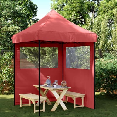 vidaXL - Partytent - 200 - x - 200 - x - 306 - cm - Bordeauxrood - Oxford - Stof