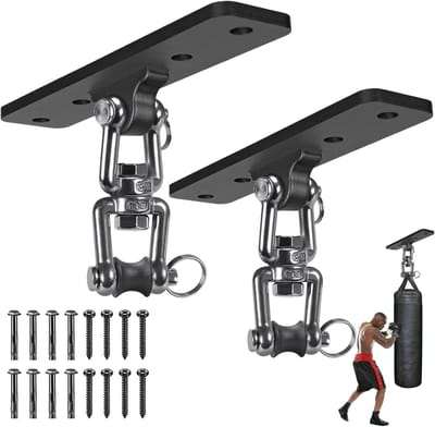 Zware Wandbeugel voor Bokszak, Verstelbare Steun voor Thuisgym, Ideaal voor Kickboksen en Muay Thai, Inclusief Expansiebolts en Houten Schroeven, 2 Stuks