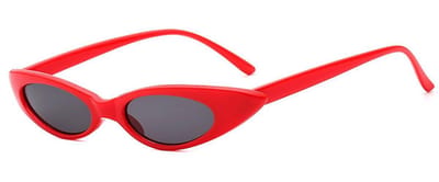 Cat Eye Zonnebril Minimalistisch Rood
