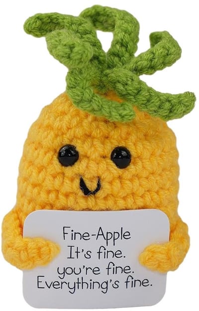 Dailygoods- Aardappel Knuffel - Creatief Gebreid - Motivatiegeschenk - Feestdecoratie - Aanmoediging - Lichtgewicht