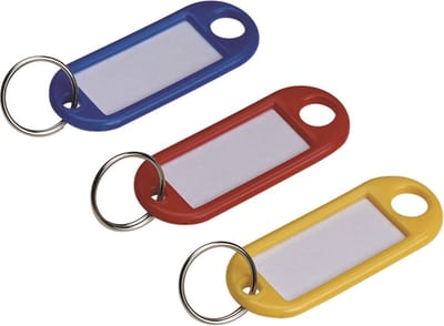 Beaumont Label Sleutelhanger nr10 - 32 mm - Transparant - (Doos van 100 stuks)