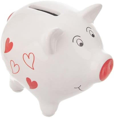 ORION - Keramische Spaarvarken - Roze - 10 cm - Decoratief