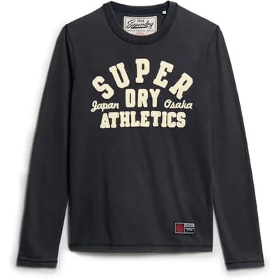 Superdry Vintage Athletic Longsleeve Top Blauw Grootte: S