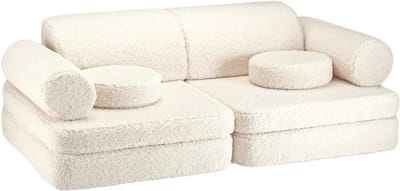 Wigiwama Teddy Settee - 136x78x46cm - Cream White