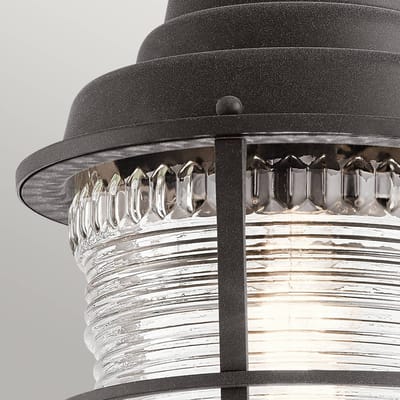 Kichler LED Buiten Hanglamp Chance Harbor | 1X E27 Max 60W | IP44 | Dimbaar | Weathered Zinc