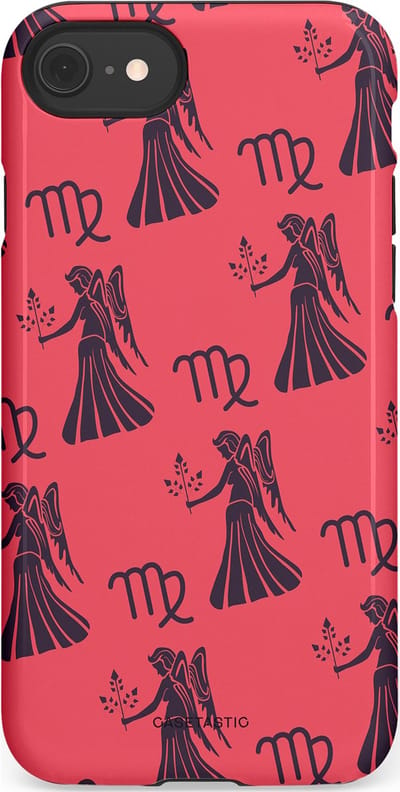 Casetastic Hoesje Geschikt voor Apple iPhone 7/8/SE - Stijlvolle Beschermende Duo-layer Case - Zodiak maagd