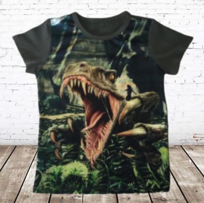 Dino shirt - Groen - 98/104