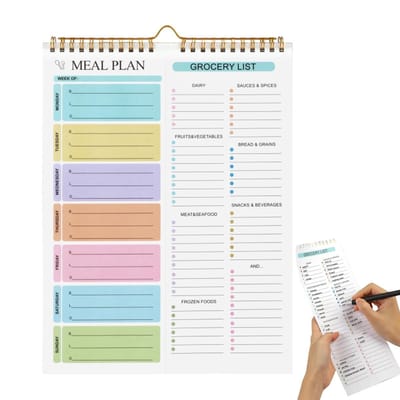 Dailygoods- Maaltijdplanner 52 Bladen - Menuplanner - Boodschappenlijst Organiser - Keuken Organizer - Huishoudelijke Planning - Duurzaam Ontwerp - Maaltijdorganizer