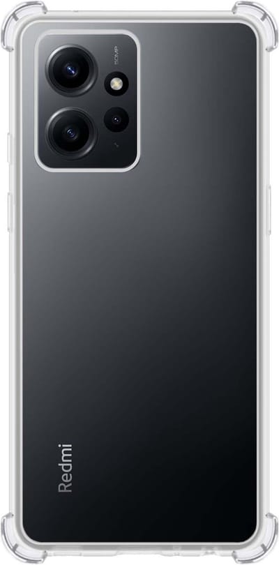 Hoes - Geschikt voor Xiaomi Redmi Note 12 5G - Sterk & Shockproof - Siliconen Case - Back Cover - Telefoon Hoesje Shock Proof - Transparant