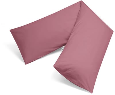 Yumeko kussensloop zijslaper percal katoen framboosroze 37x160 - Bio, eco & fairtrade - 1 stuk