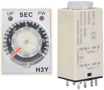 Dailygoody - Time Relay - 24VDC - Betrouwbare tijdschakelaar - Compact formaat - Verstelbare vertraging - Ideaal voor industriële toepassingen - 8 pin