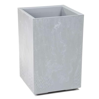 HowHomely Betonique Serie - Bloempot - Grijs Beton - H60x40 cm - Met Wielen