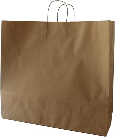 Extra Grote Bruine Papieren Draagtassen met Touw (54x50 cm) - 175 Stuks